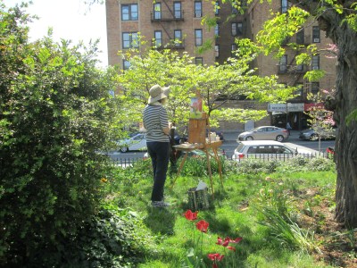 Artist in the garden