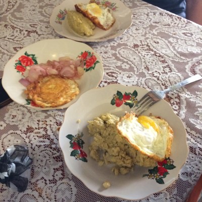 Typical Dominican breakfast