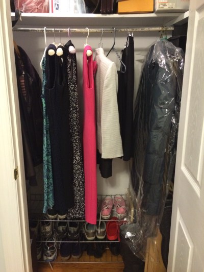 Downstairs closet after